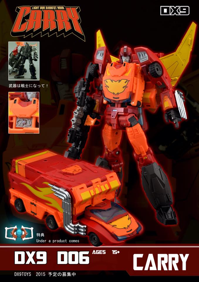 DX9 D06 Carry Final Production Images of Not Rodimus Prime Figure